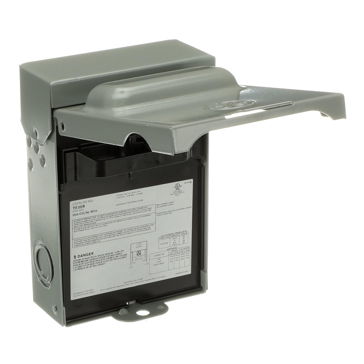 GE Two Pole Fusible AC Disconnect, 30A