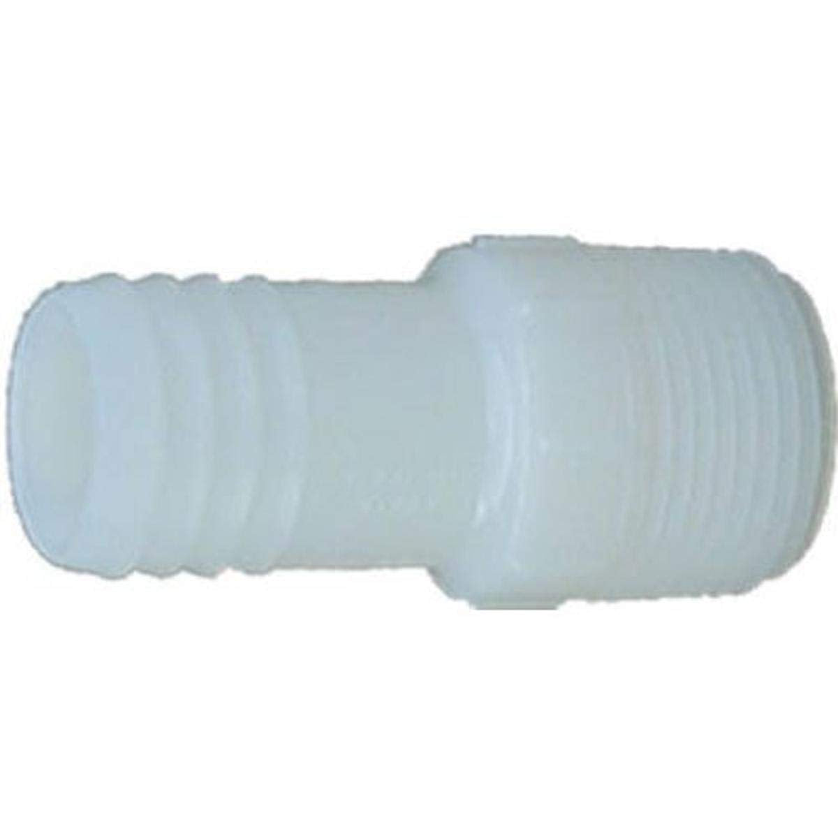 Genova Nylon Insert Male Adapter, 3/4", White