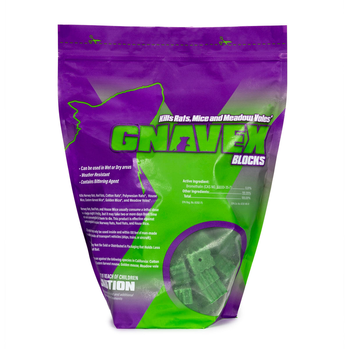Gnavex Mouse & Rat Bait Blocks, 4 lb