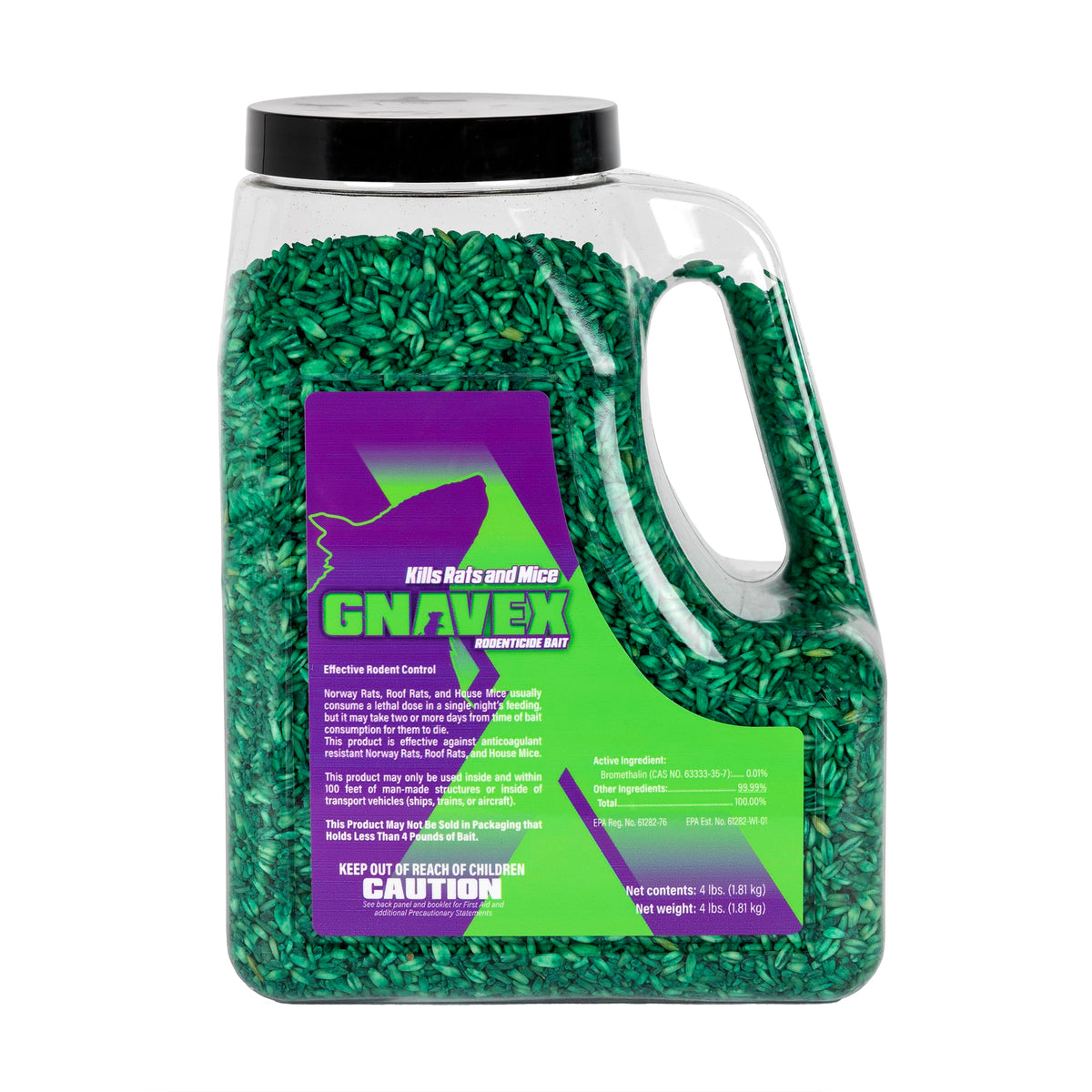 Gnavex Rodenticide Bait Pellets, 4 lb