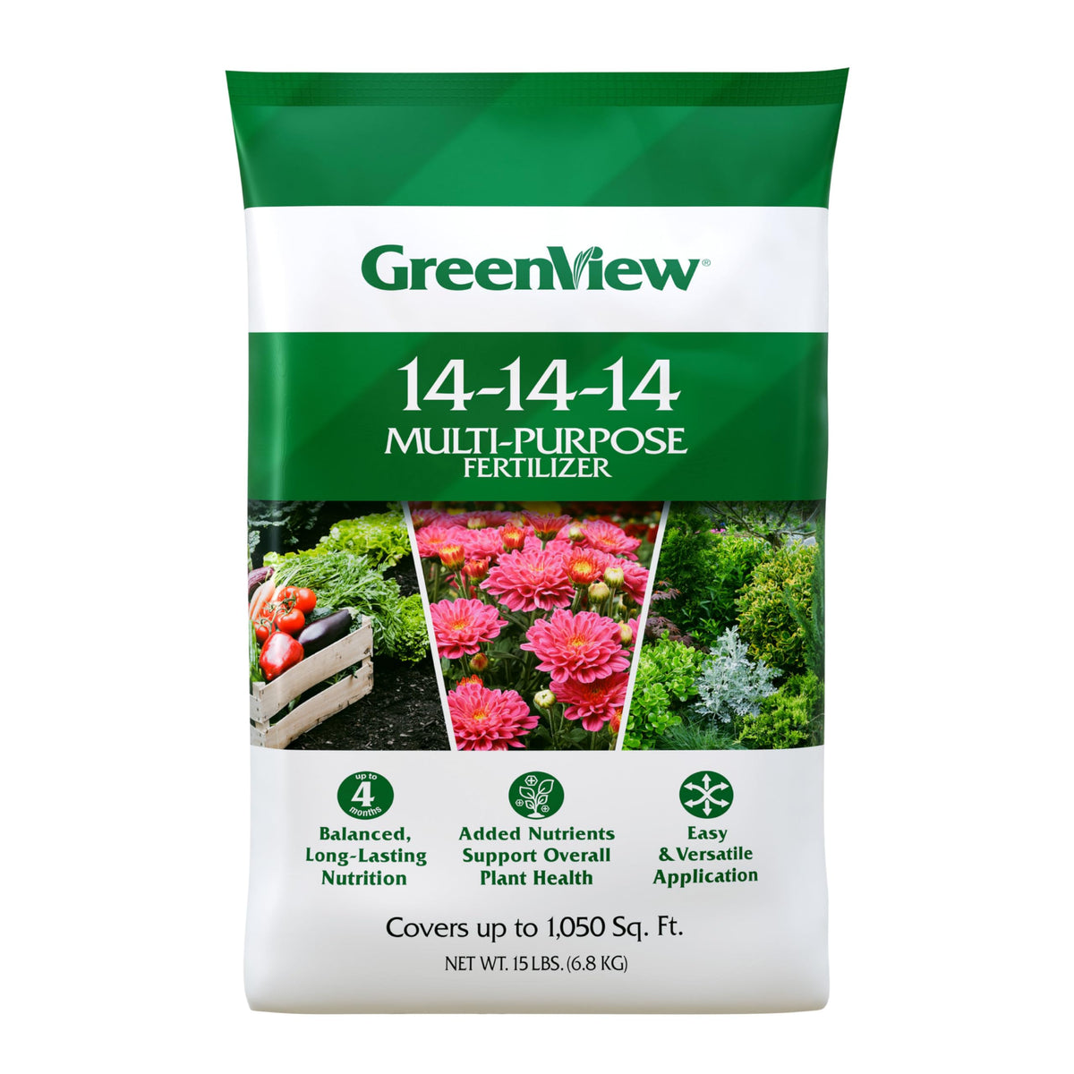GreenView Multi-Purpose Fertilizer 14-14-14, 15 lb
