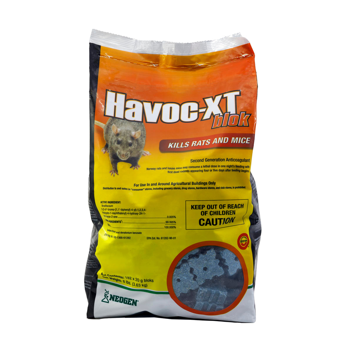 Havoc XT Rat Bait Block Pouch, 8 lb