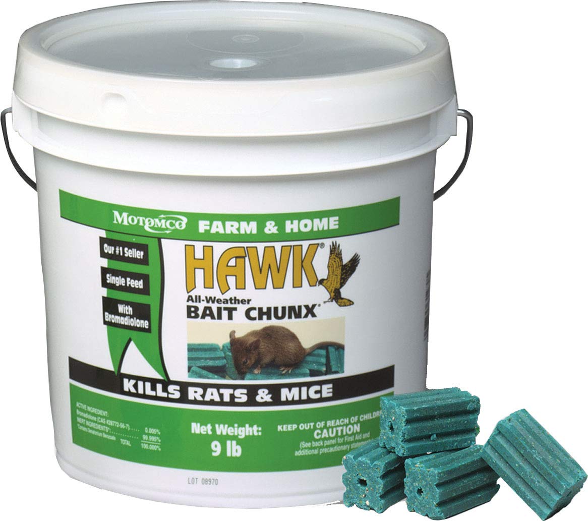 Hawk Rodent Bait Chunx, 9 lb