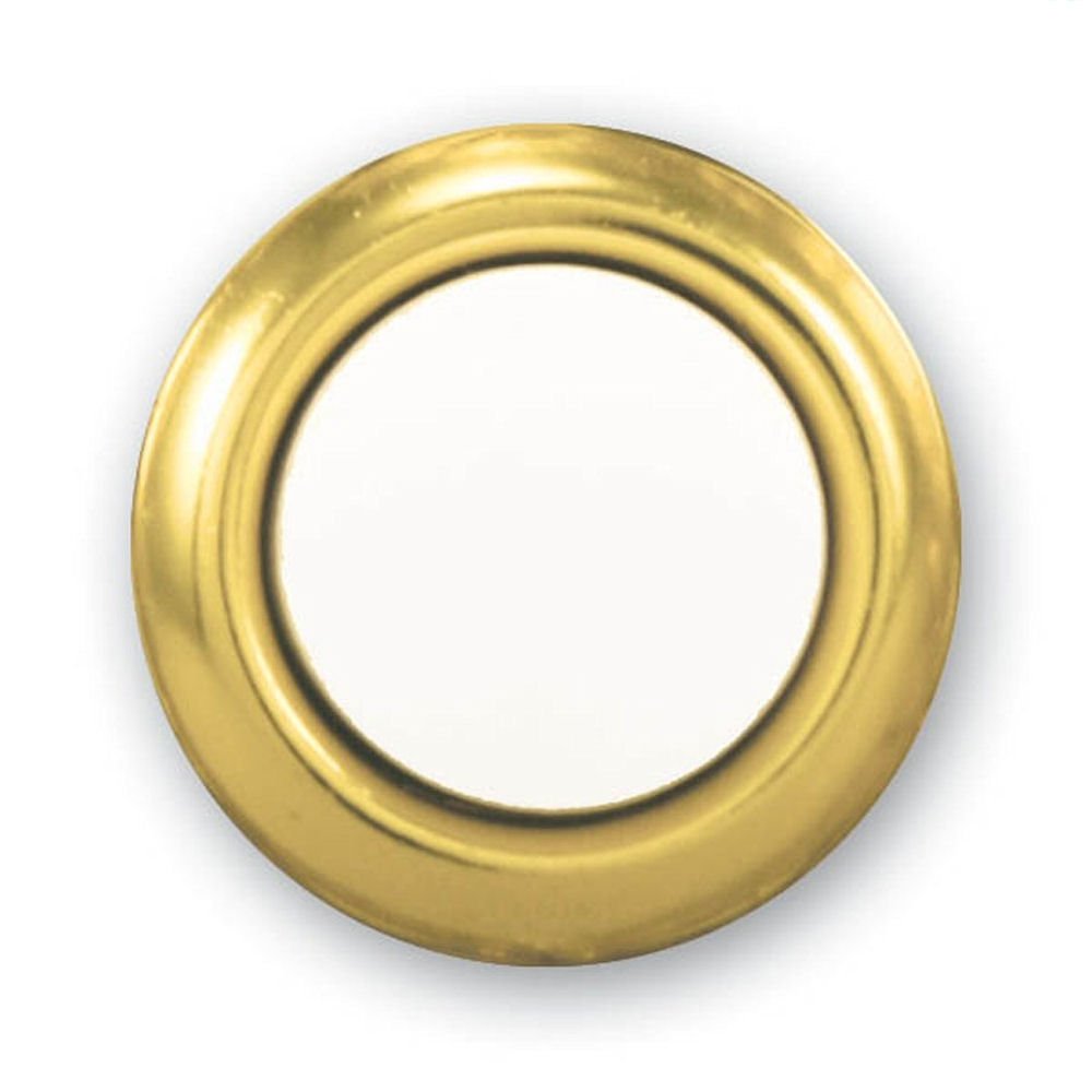 Heath Zenith Lighted Wired Round Push Button, Gold with Pearl Center
