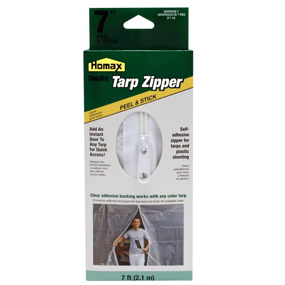Homax CinchTite Peel 'N Stick Tarp Zipper Door