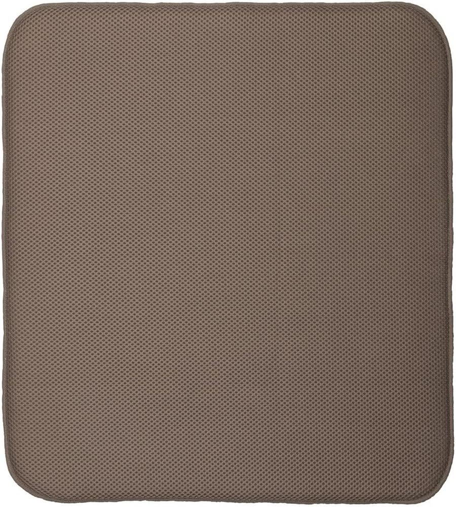 iDesign iDry Kitchen Drying Mat, 18 x 16, Large, Mocha/Ivory