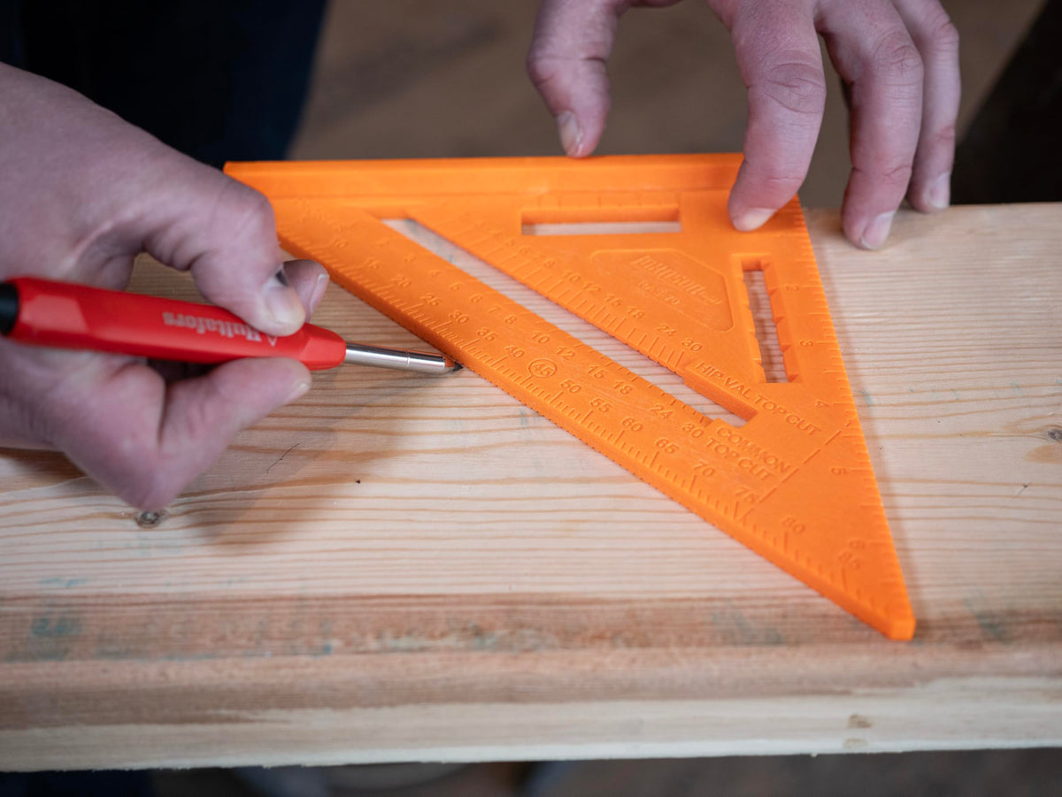 Johnson Level Structo-Cast Rafter Angle Square, 7", Orange