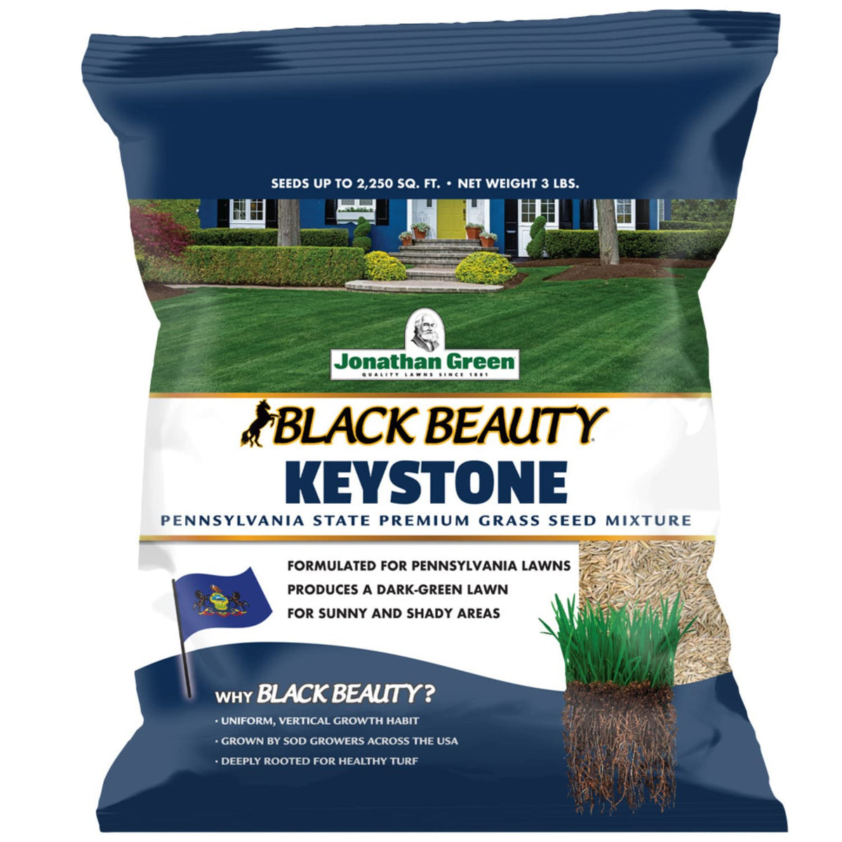 Jonathan Green Black Beauty Keystone PA Grass Seed 3 lb