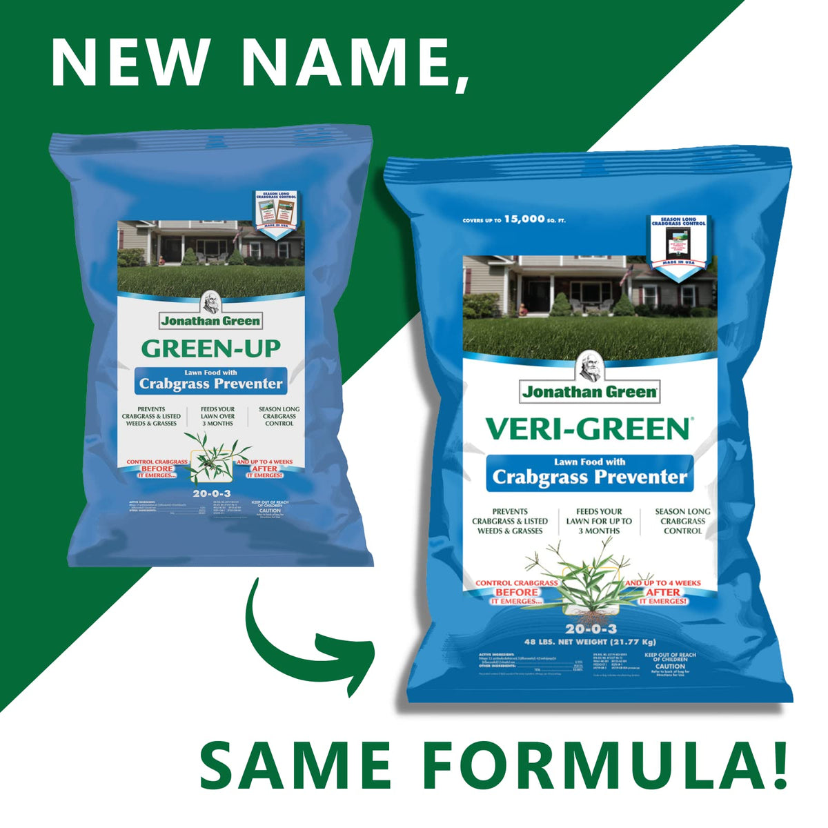 Jonathan Green Veri-Green Crabgrass Preventer & Fertilizer, 15,000 sq ft