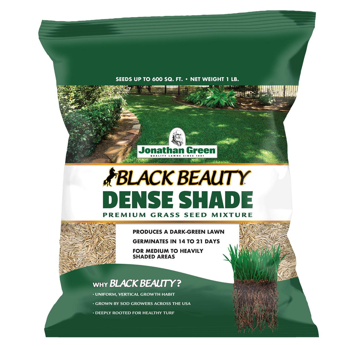 Jonathan Green Black Beauty Dense Shade Grass Seed Mixture, 1 lb