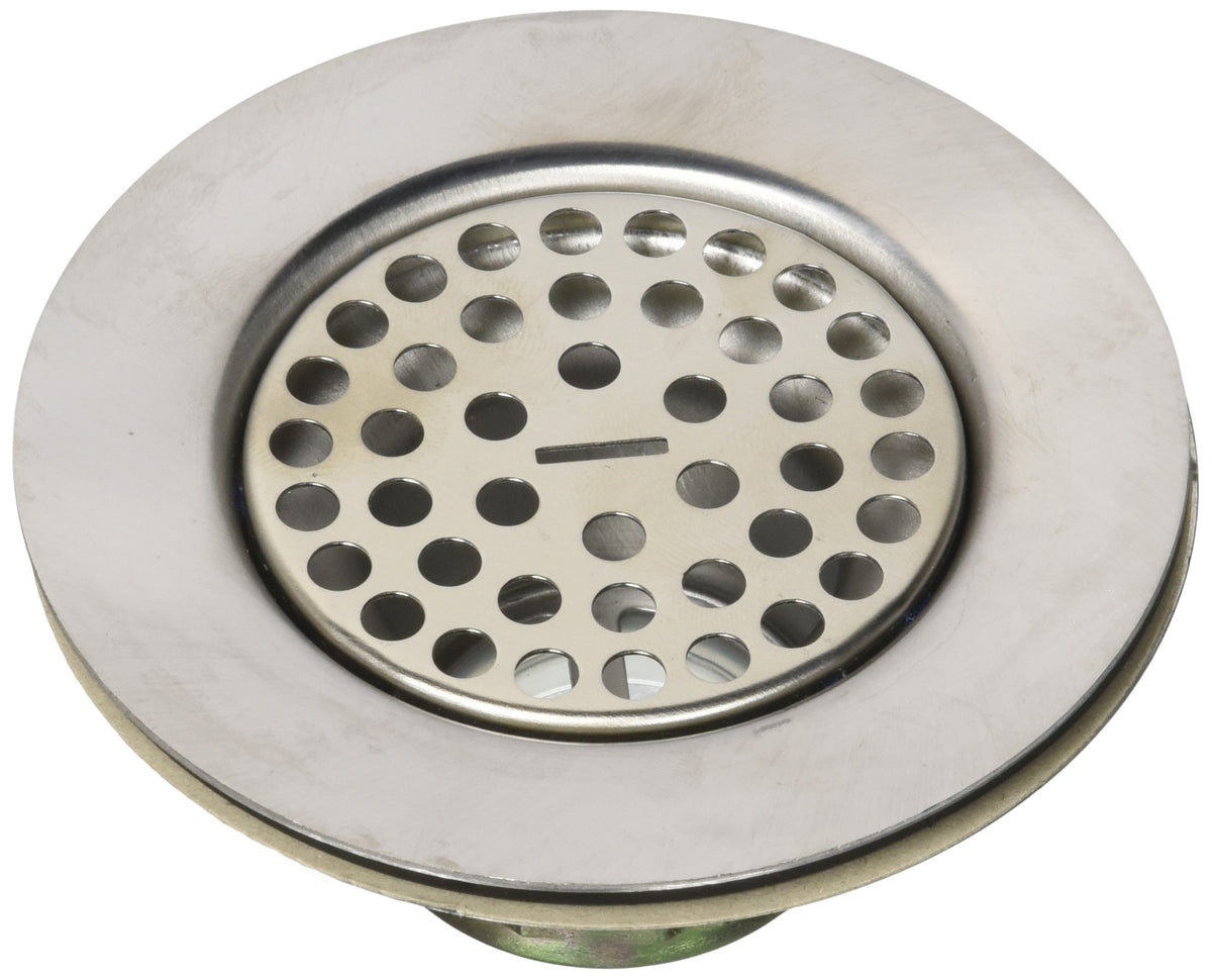 Keeney Wide Flange Strainer With Stainless Steel Grid, Polished Chrome