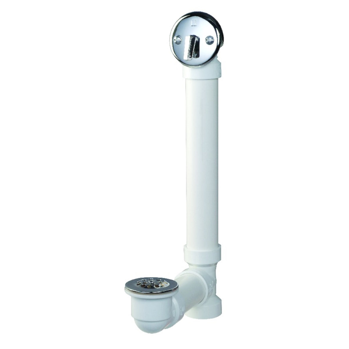 Keeney 1-1/2 in. White Trip Lever Bath Drain