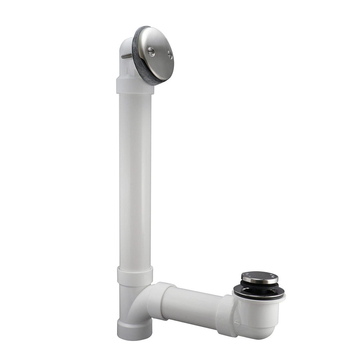 Keeney Foot Lok Stop Bathtub Drain Kit, 1-1/2", Brushed Nickel