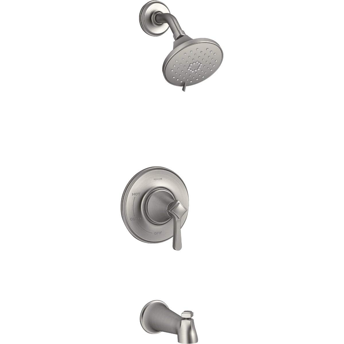 Kohler Tub & Shower Bath Set, Vibrant Brushed Nickel