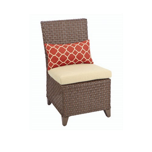 Living Accents WDAC-02C Woven Armless Dining Chair, 26" x 20.5" x 37"
