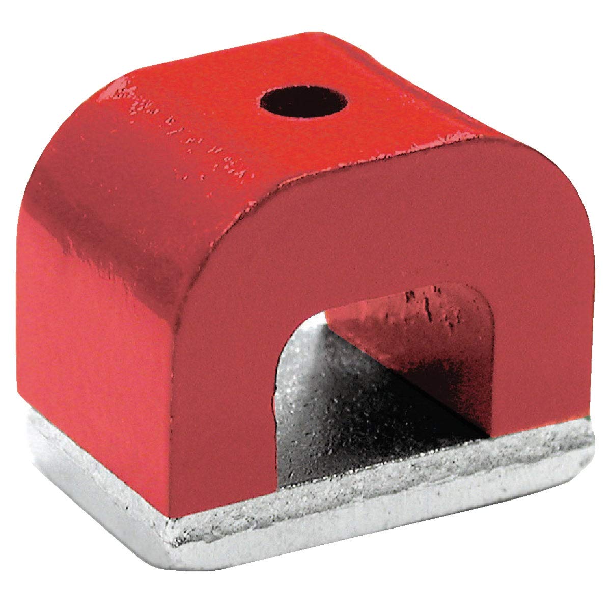 Master Magnetics Alnico Horseshoe Magnet with Keeper, Red