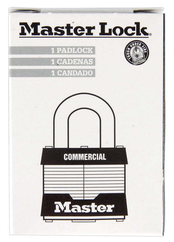 Master Lock 1KA 2725 Pin Tumbler Padlock, Steel, Silver