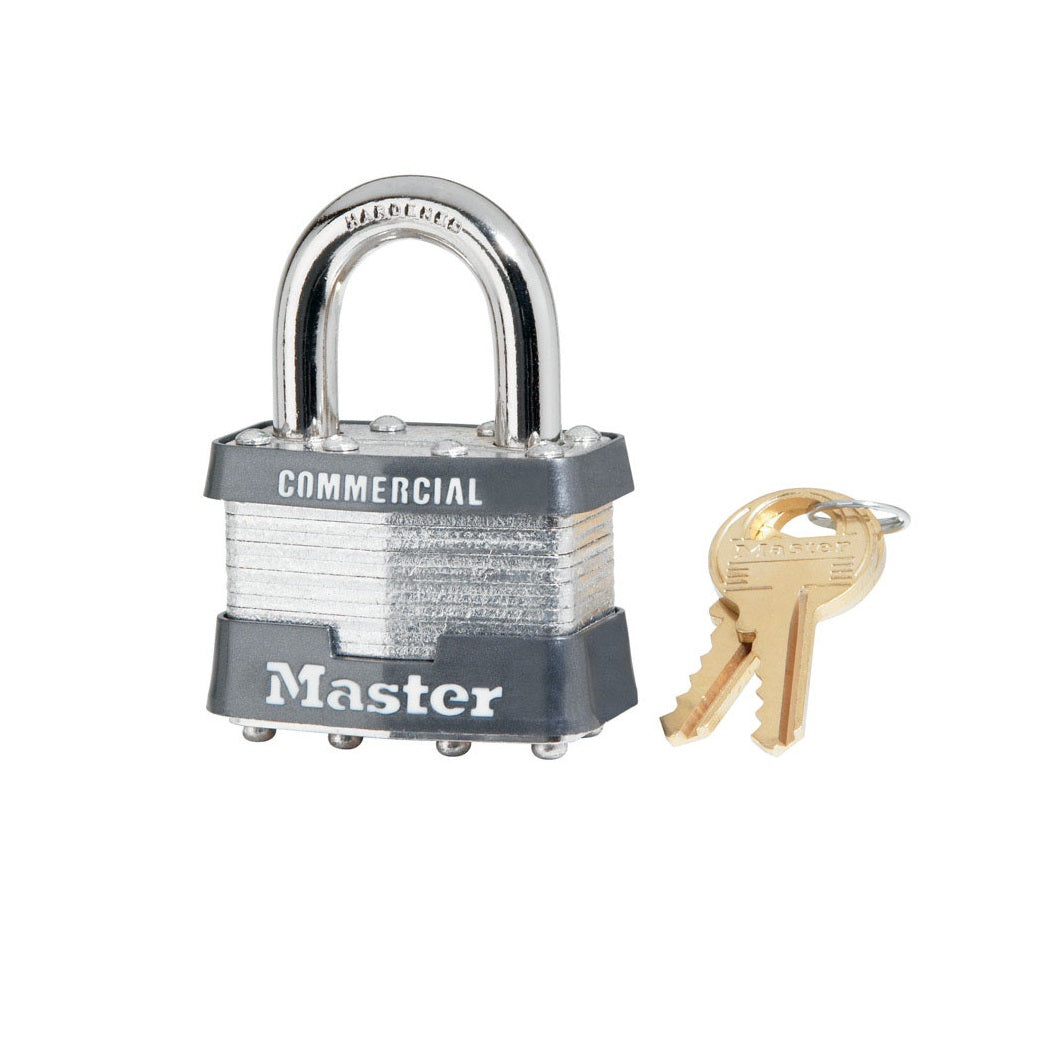 Master Lock 1KA 2725 Pin Tumbler Padlock, Steel, Silver