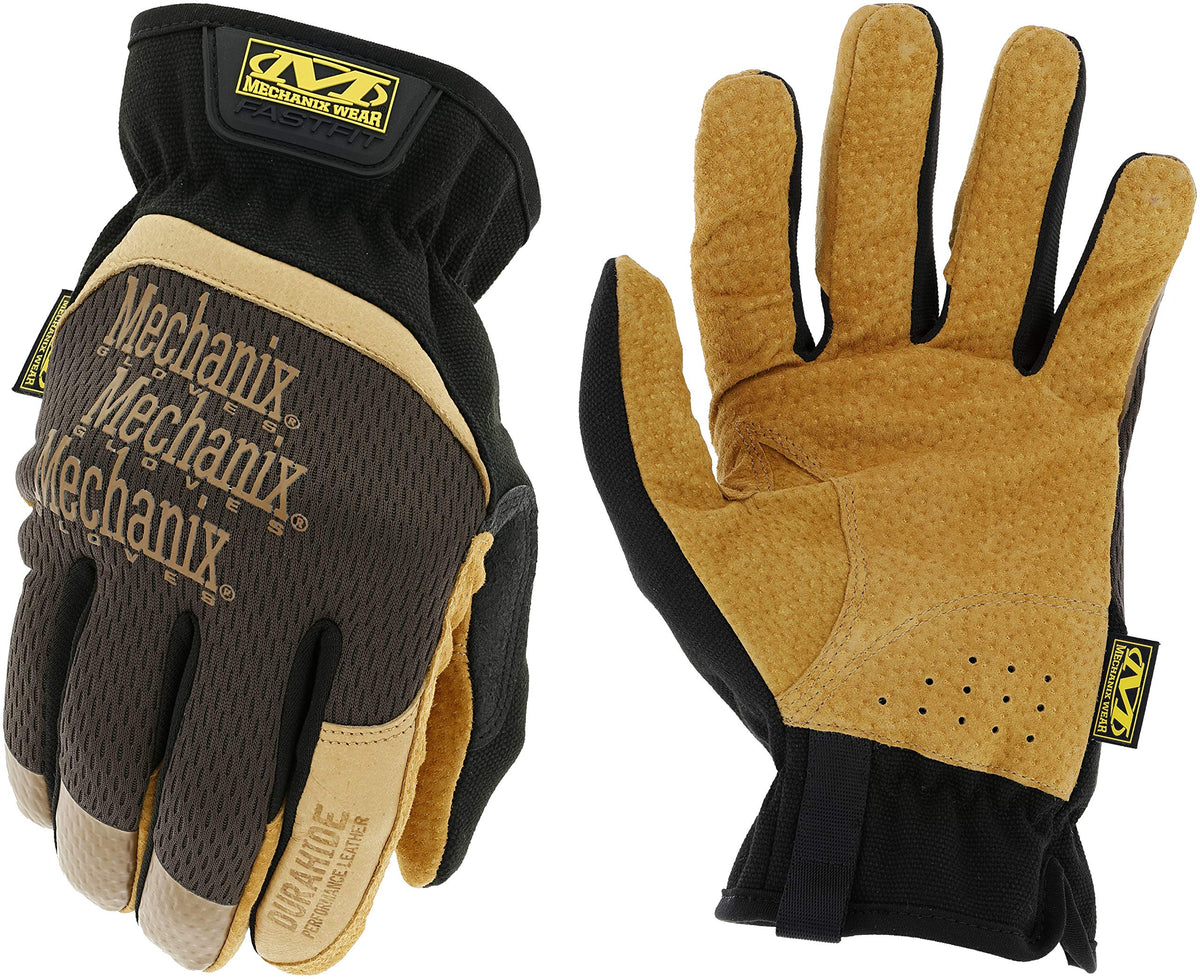 Mechanix Wear FastFit Leather Work Gloves, Brown/Black, X-Large