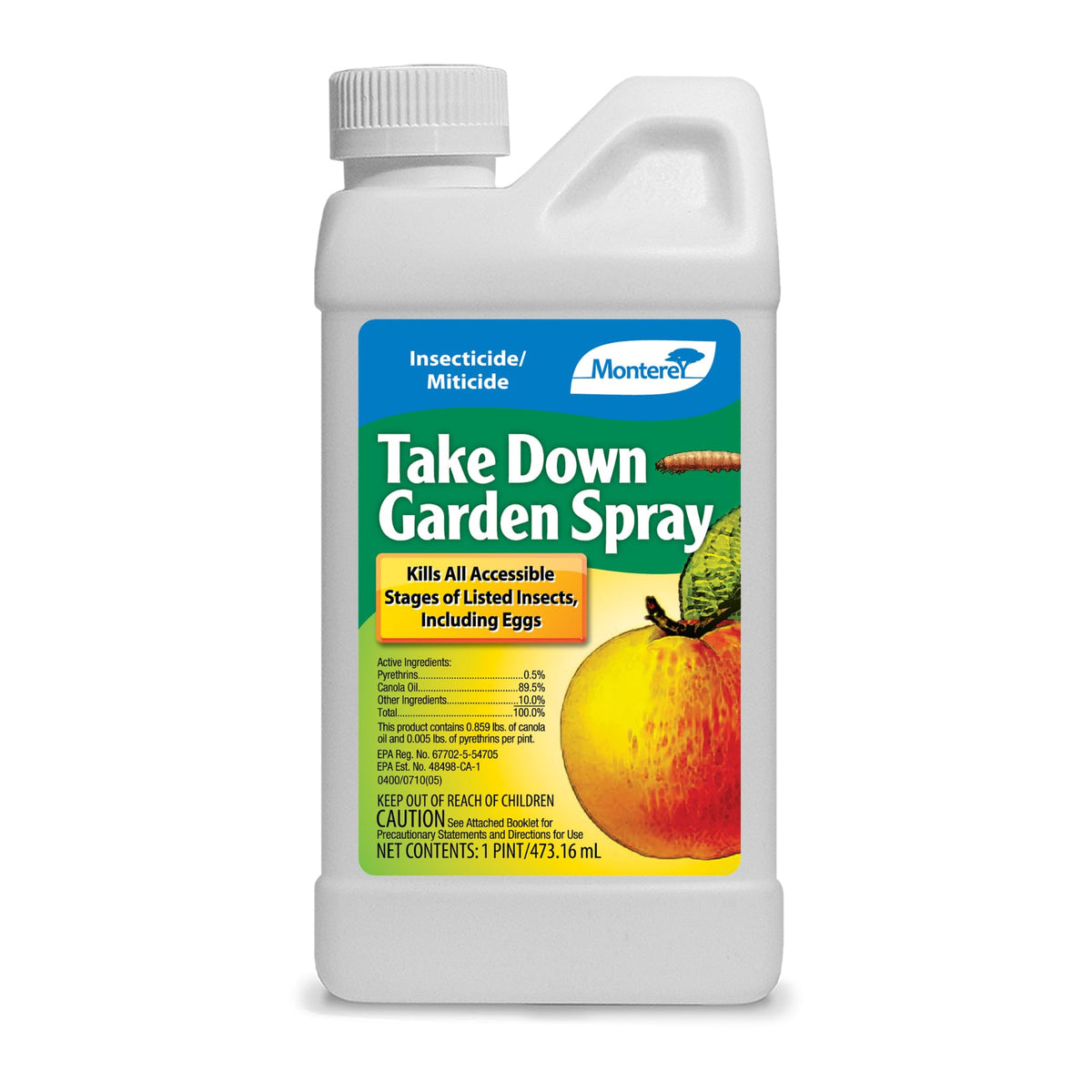 Monterey Take Down Garden Spray Insecticide & Miticide, 1 Pint