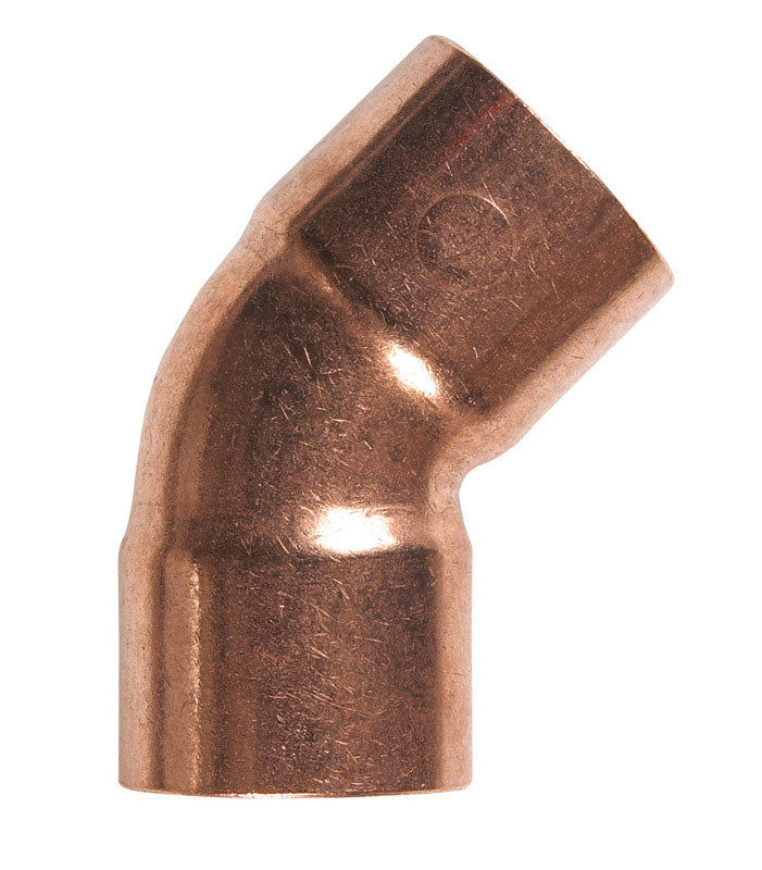 Mueller Streamline Wrot Copper 45-Degree Elbow, 3/8" W63021