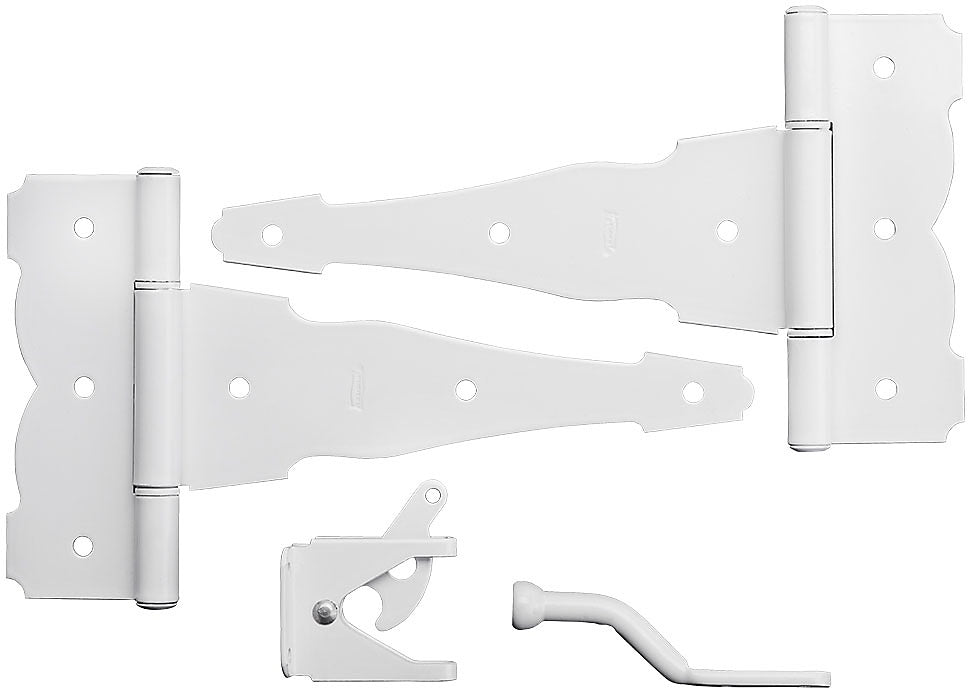 National Hardware N109-003 Decorative Gate Hardware Kit, White, 8 inches