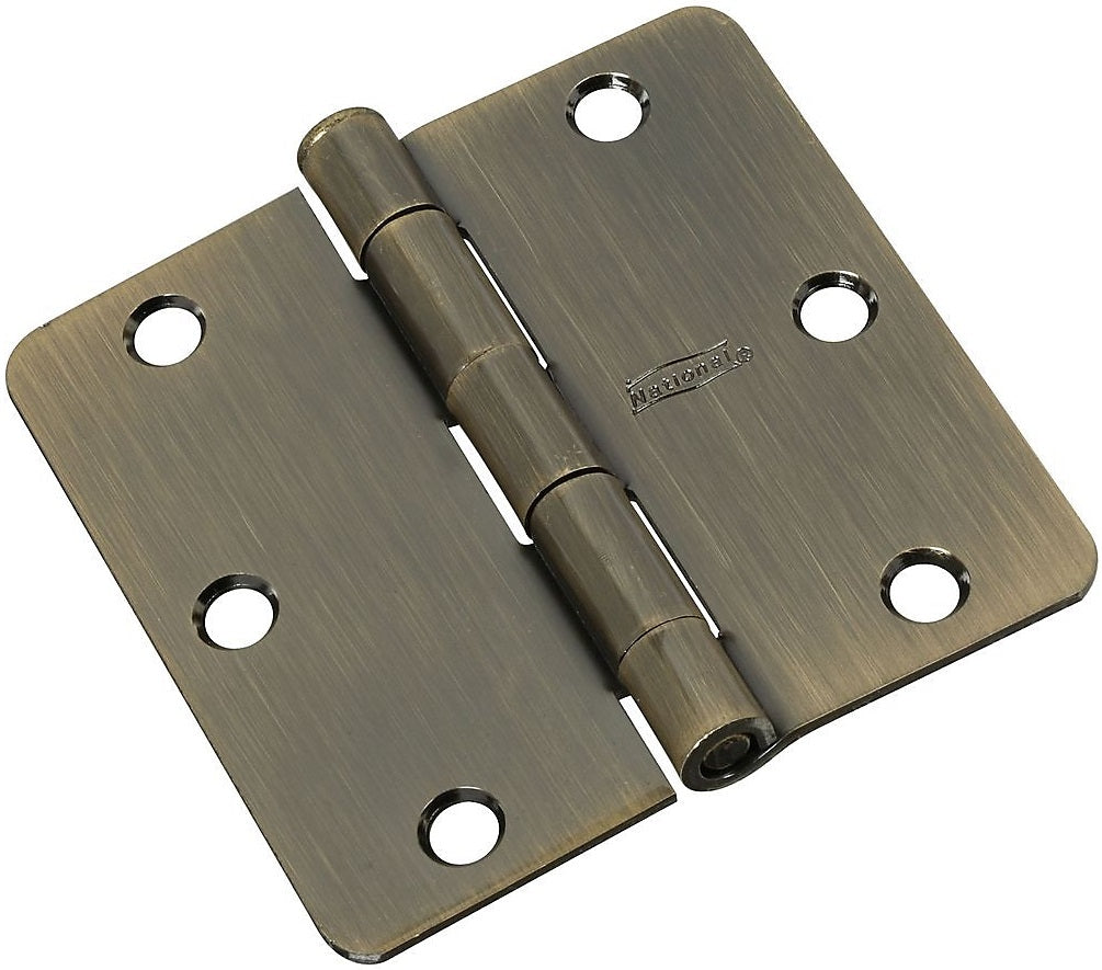 National Hardware N830-330 Door Hinge, Antique Brass