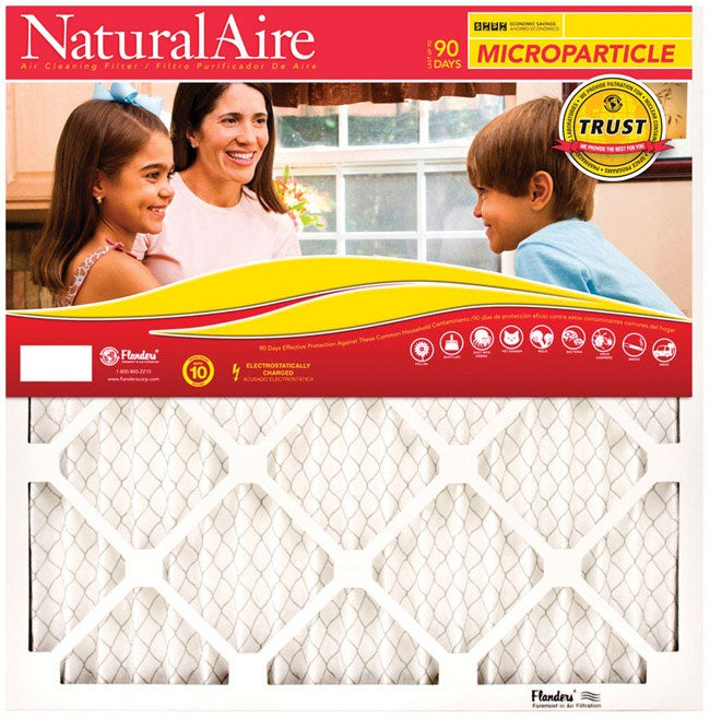 NaturalAire 85156.012020 Micro Particle Pleated Air Filter, 20" x 20" x 1"