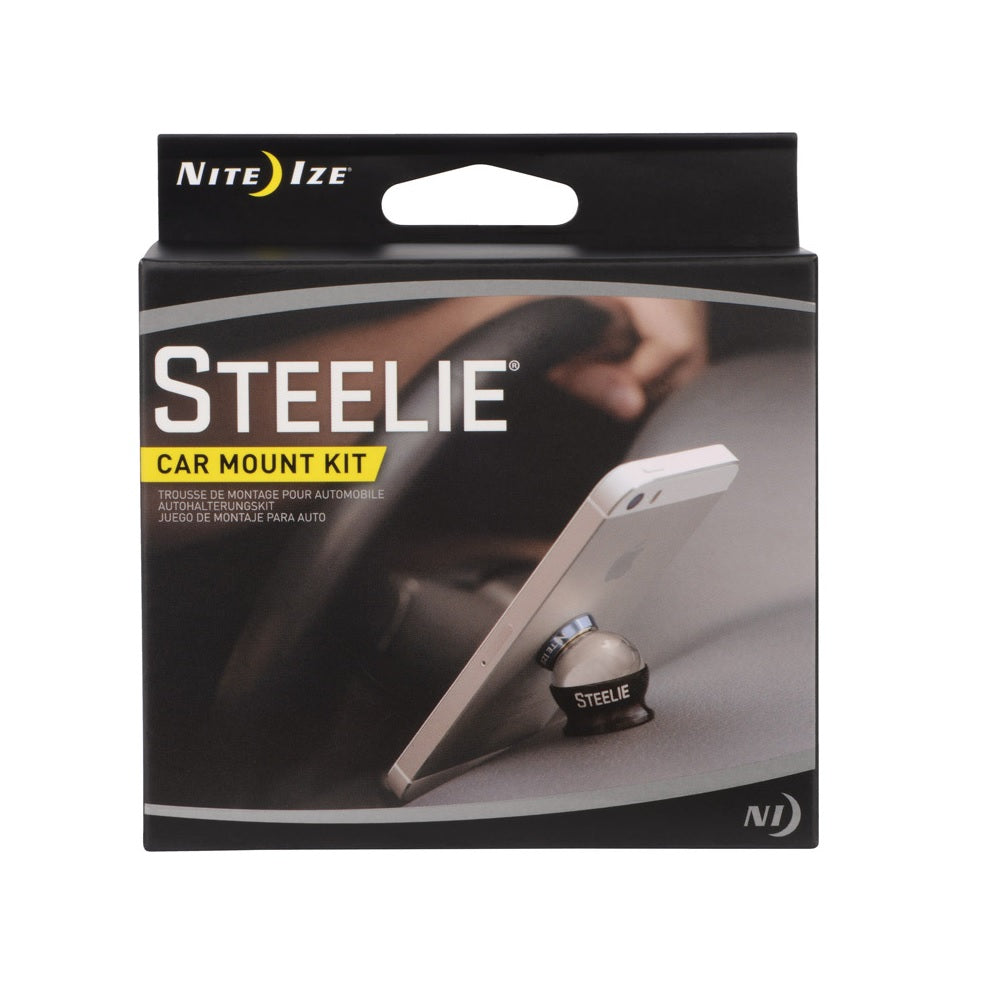 Nite Ize STCK-11-R8 Steelie Cell Phone Car Mount, Black/Silver