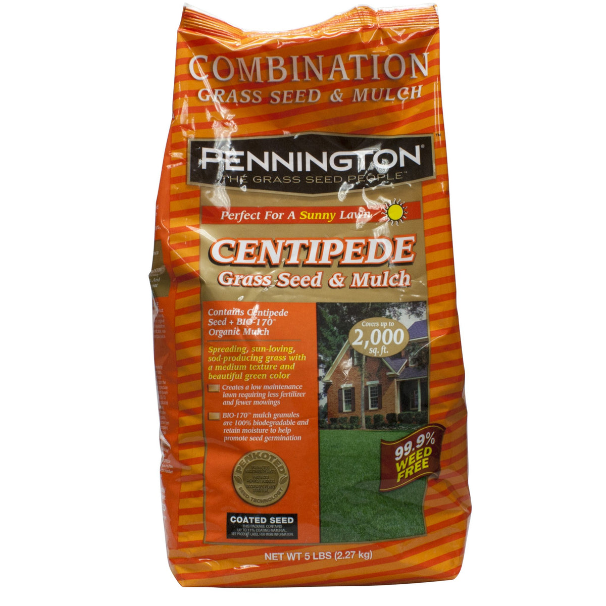 Pennington Centipede Grass Seed & Mulch, 5 lb.