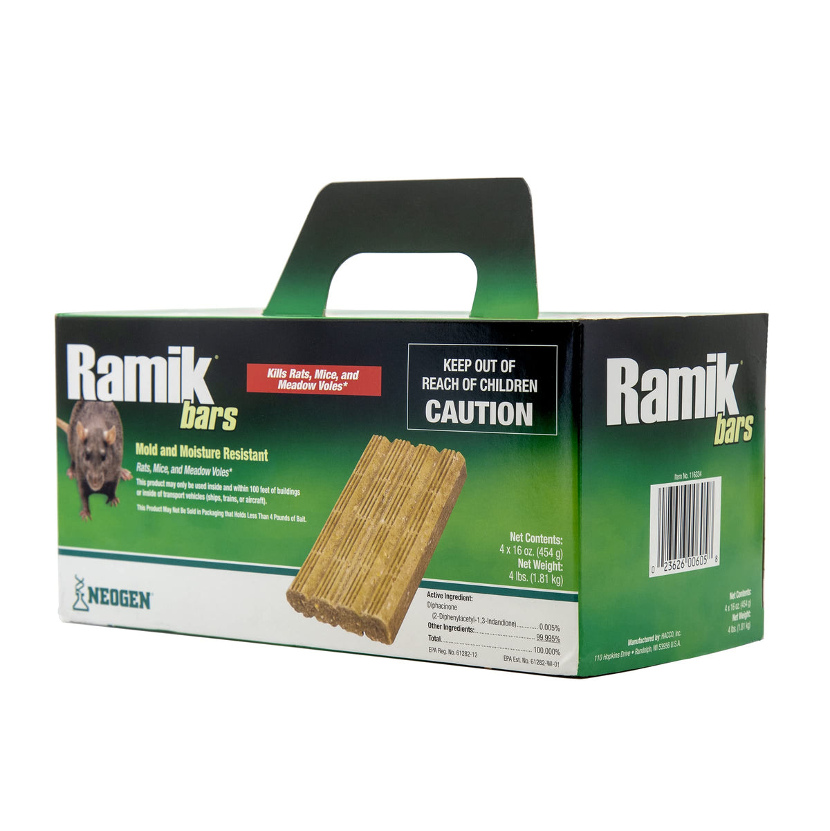 Ramik Rat Poison Bar, 4 lb