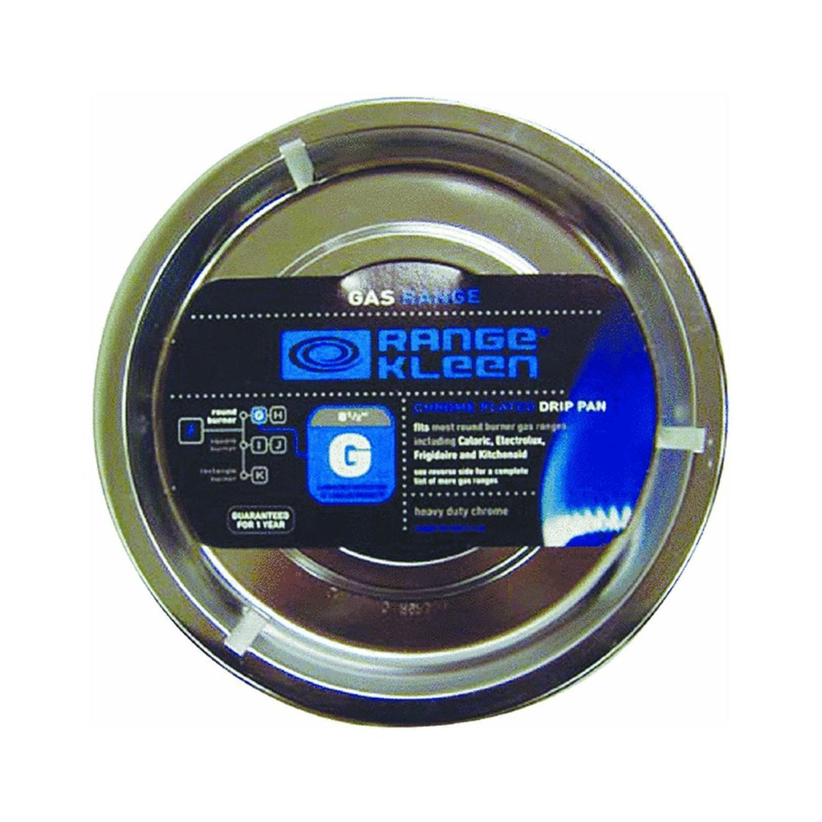 Range Kleen Chrome Round Style G Gas Range Drip Pan