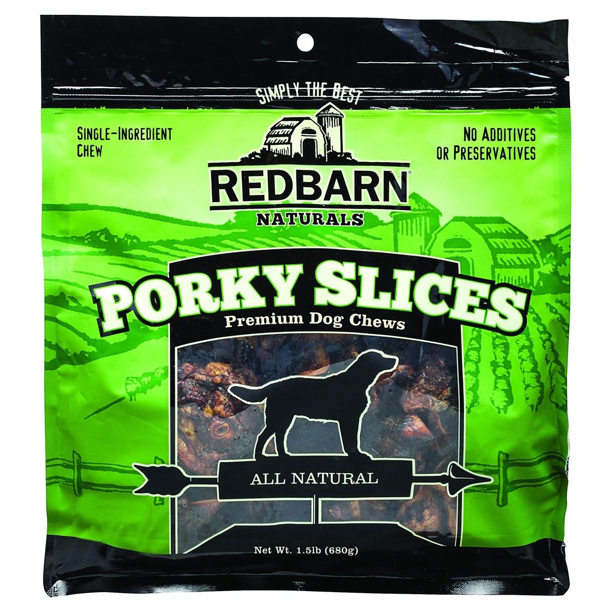 Redbarn Naturals Porky Slices Chews Bagged 1.5 lb