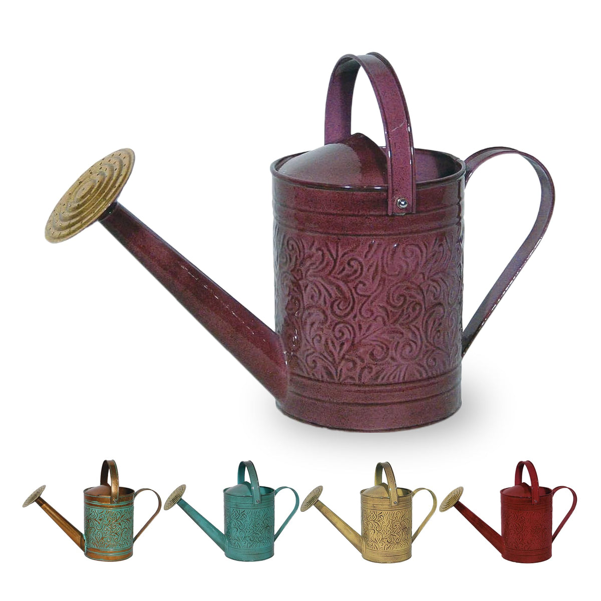 Robert Allen Metal Watering Can, 1 Gallon, Stormy Purple