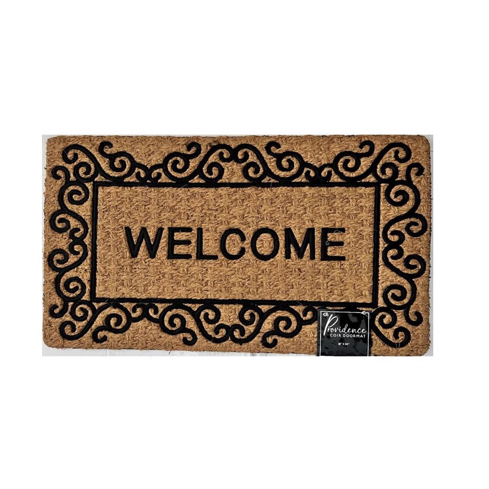 Rockport Premium PAN1830-P156 Welcome Door Mat, Black/Brown