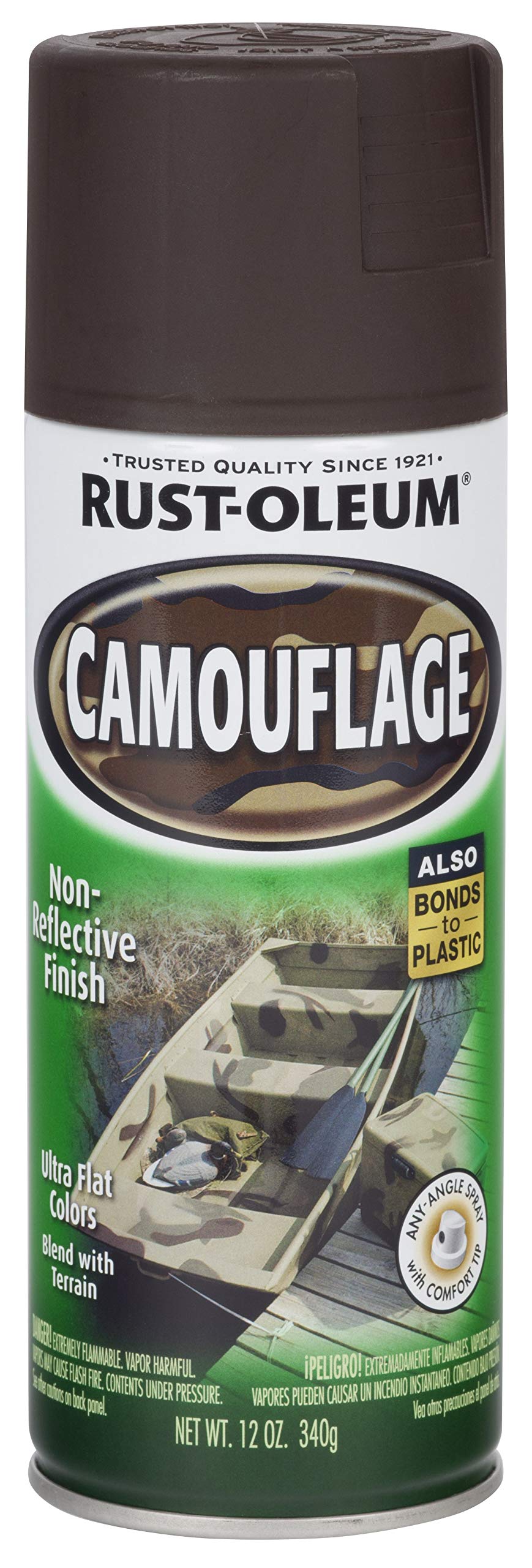 Rust-Oleum Specialty Camouflage Spray Paint, 12 oz, Earth Brown