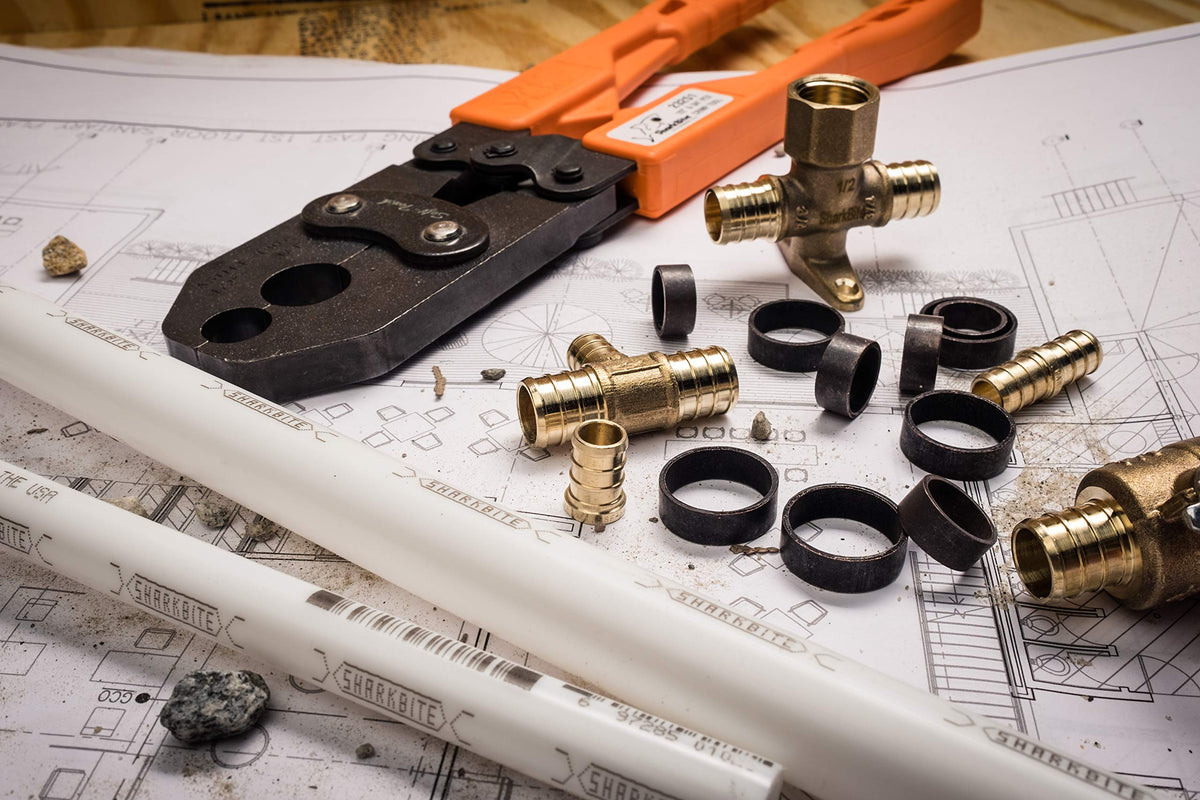 SharkBite 3/8 in. x 3/8 in. Brass Polybutylene to PEX Crimp Coupling