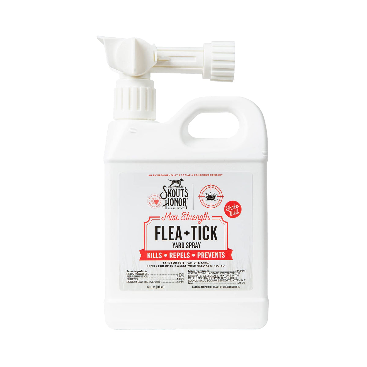 Skout's Honor Natural Flea & Tick Yard Spray, 32 oz