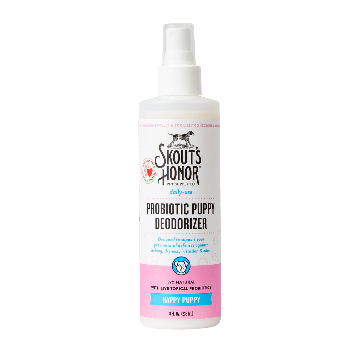 Skout's Honor Probiotic Daily Deodorize Puppy Spray, 8 oz - Lilac/Linen