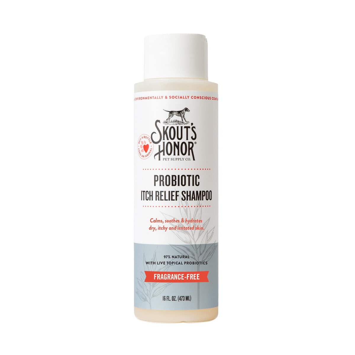 Skout's Honor Probiotic Itch Relief Shampoo for Dogs, 16 oz