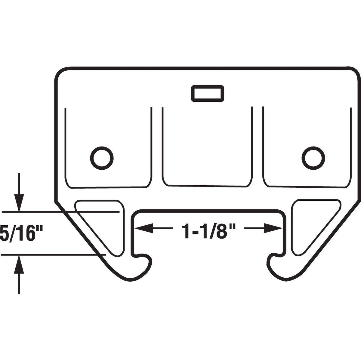 Slide-Co Plastic Drawer Track Guide Kit, 1-1/8", Green