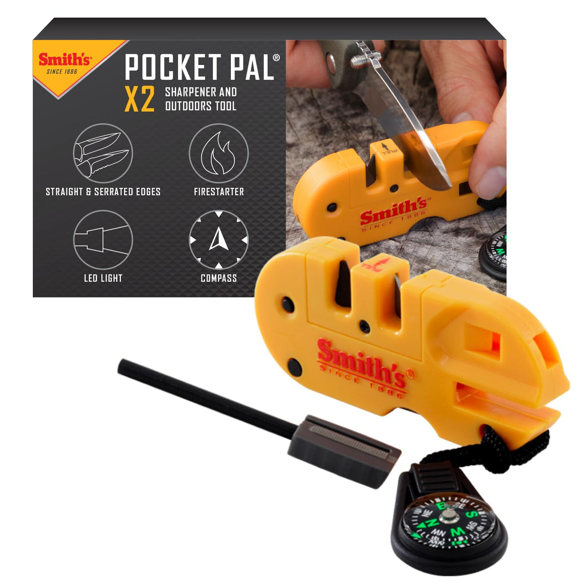 Smith's Pocket Pal X2 Sharpener & Outdoors Tool
