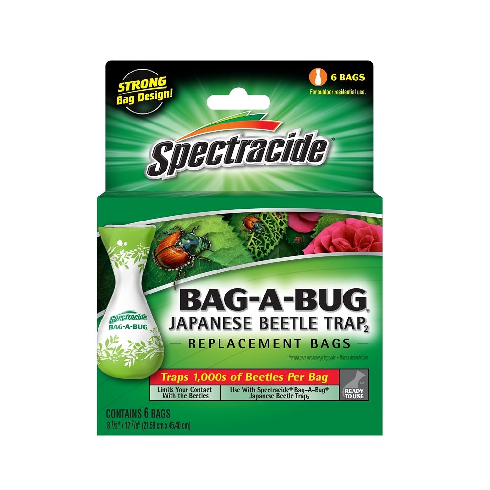Spectracide HG-56903 Japanese Beetle Trap Bag, 6 Bags