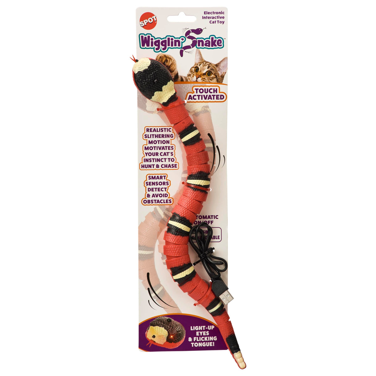 Spot Wigglin' Snake Electronic Cat Toy, 15 in.