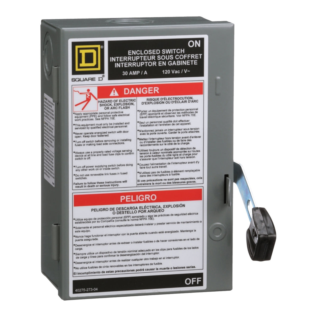 Square D L111N Safety Switch, 30 AMP, 120 Volt