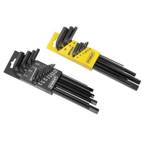 Stanley 85-753 Long Arm SAE & Metric Hex Key Set, 22 Piece