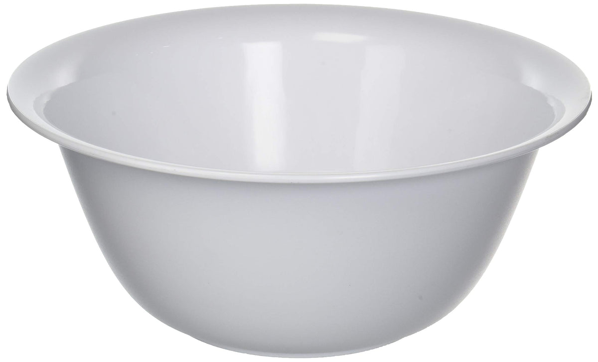 Sterilite Plastic Bowl, White, 6 Quarts