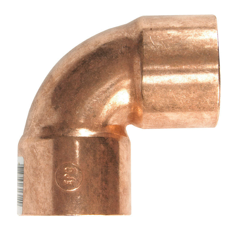 Streamline Wrot Copper 90-Degree Elbow, C x C, 1-1/2" W-62085