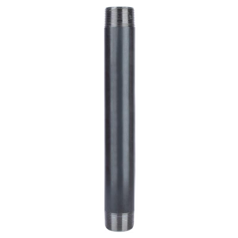 STZ Industries 1-1/4 in. x 12 in. Black Steel Pipe Nipple