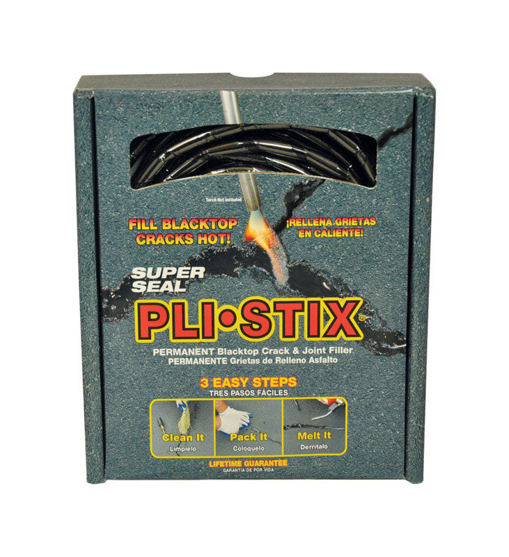 Super Seal Pli-Stix Permanent Blacktop Crack Filler, 30 ft., Medium, Black